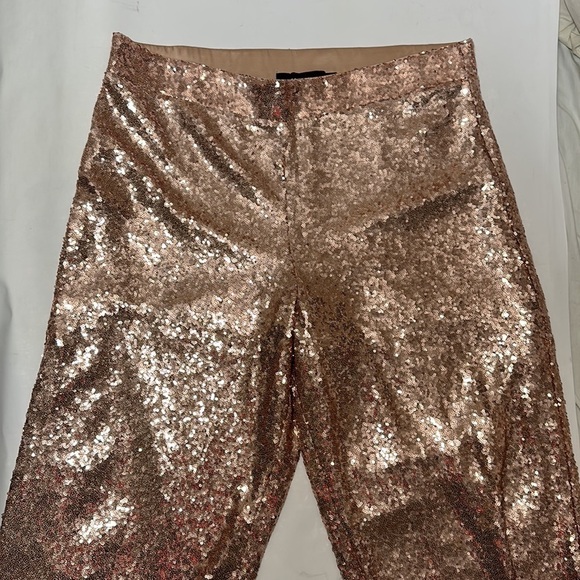 Torrid gold PULL-ON WIDE LEG SEQUIN HIGH-RISE PANT - Picture 8 of 10